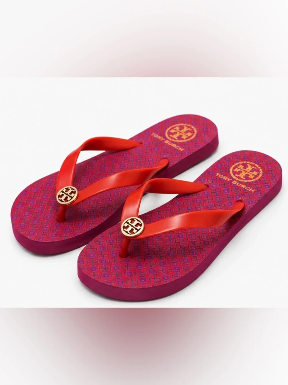 Tory Burch Printed Flip Flop Sandals – Women’s Size 7.5 🍒